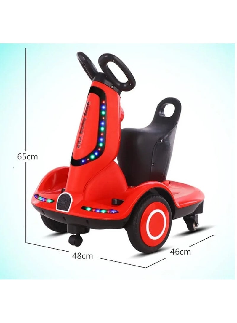 Multifunctional Electric Scooter for Kids, 4 Wheel Electric Scooter with Dual Motor, Music and Lights, Electric Car for Kids/Balancing Scooter for Kids Boys and Girls Car - Image 3