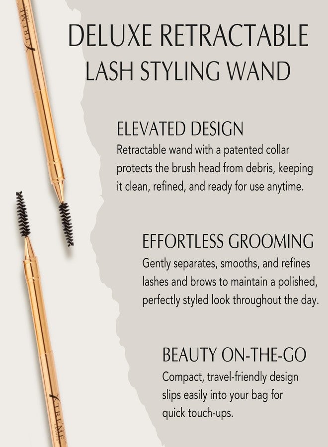 Xtreme Lashes Deluxe Retractable Lash Styling Wand, Travel-Friendly, Lash & Brow Grooming Brush, Mascara Wand Spoolie, Lash Extension Safe - Image 2