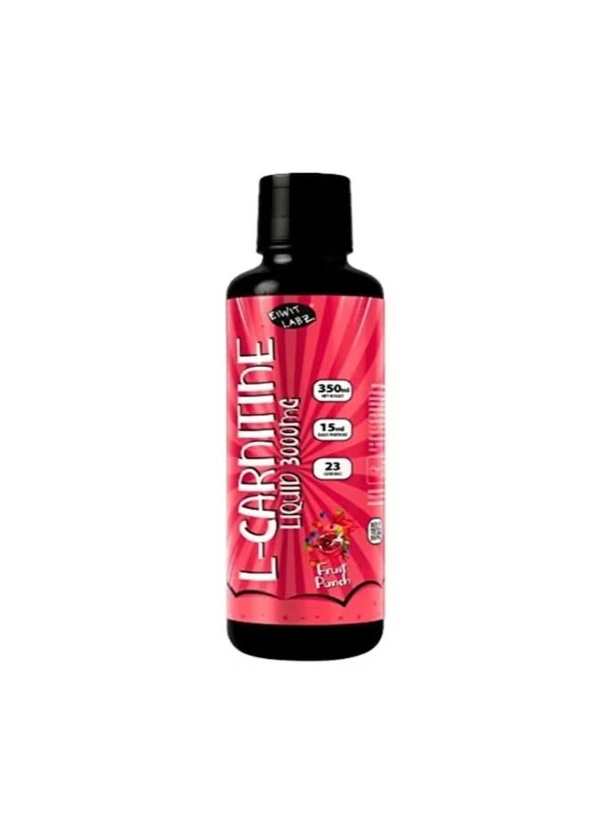 Eiwit Labz L-Carnitine 3000mg 23 Servings Fruit Punch – Fat Metabolism Support Liquid Formula | Energy & Performance Support Supplement