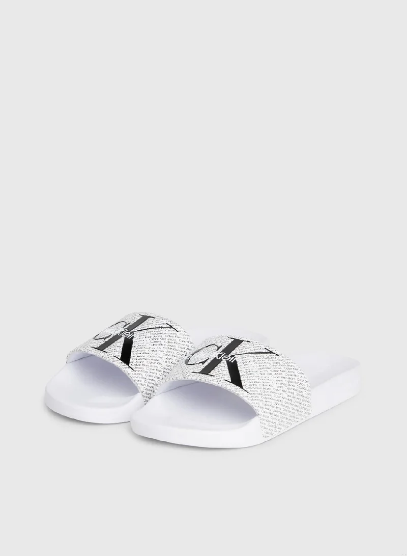 Calvin Klein Jeans Canvas Sliders