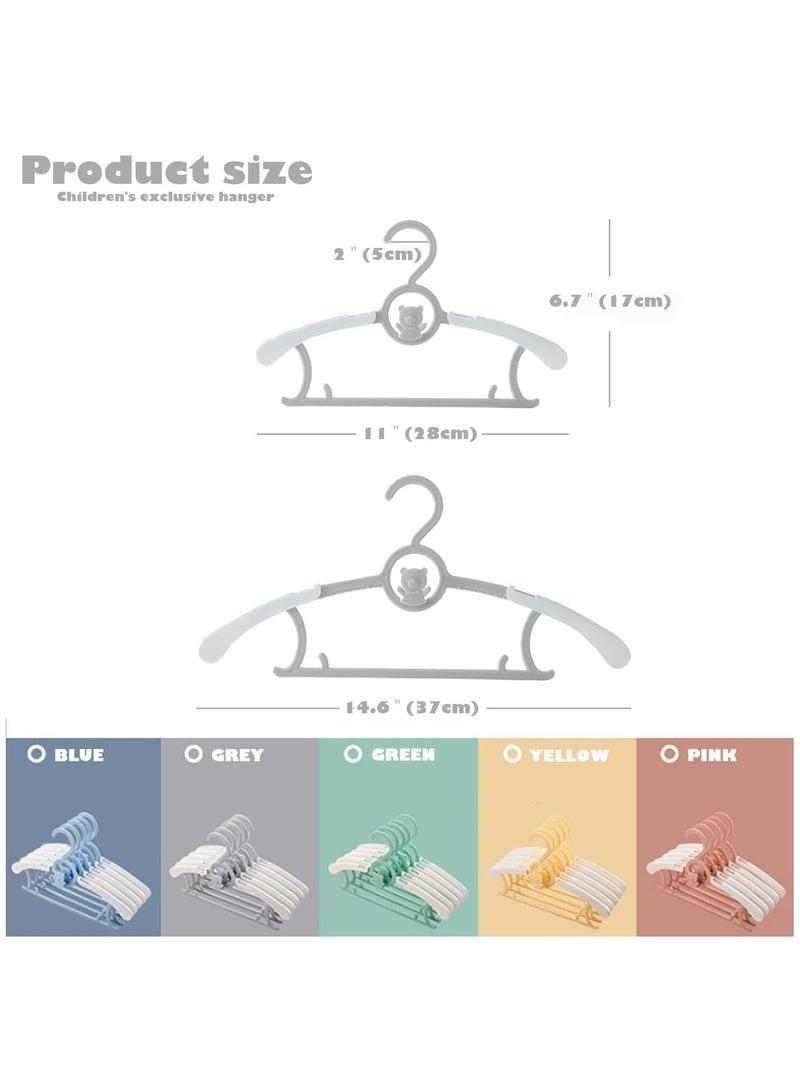 رات سو 50 قطعة من شماعات الملابس البلاستيكية للأطفال لتنظيم خزانة الملابس للأطفال الصغار وتعليق ملابس الأطفال ومعاطف الأطفال. - Image 2