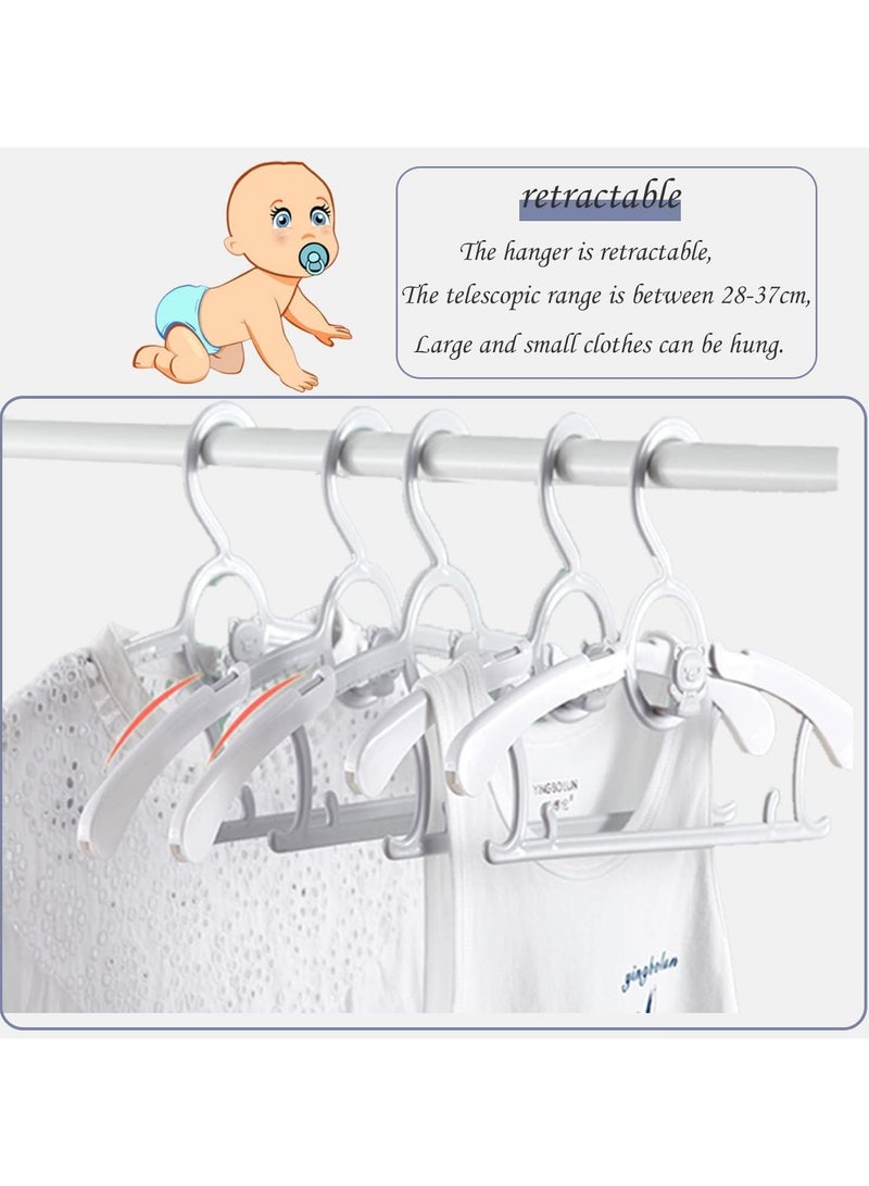 رات سو 50 قطعة من شماعات الملابس البلاستيكية للأطفال لتنظيم خزانة الملابس للأطفال الصغار وتعليق ملابس الأطفال ومعاطف الأطفال. - Image 4