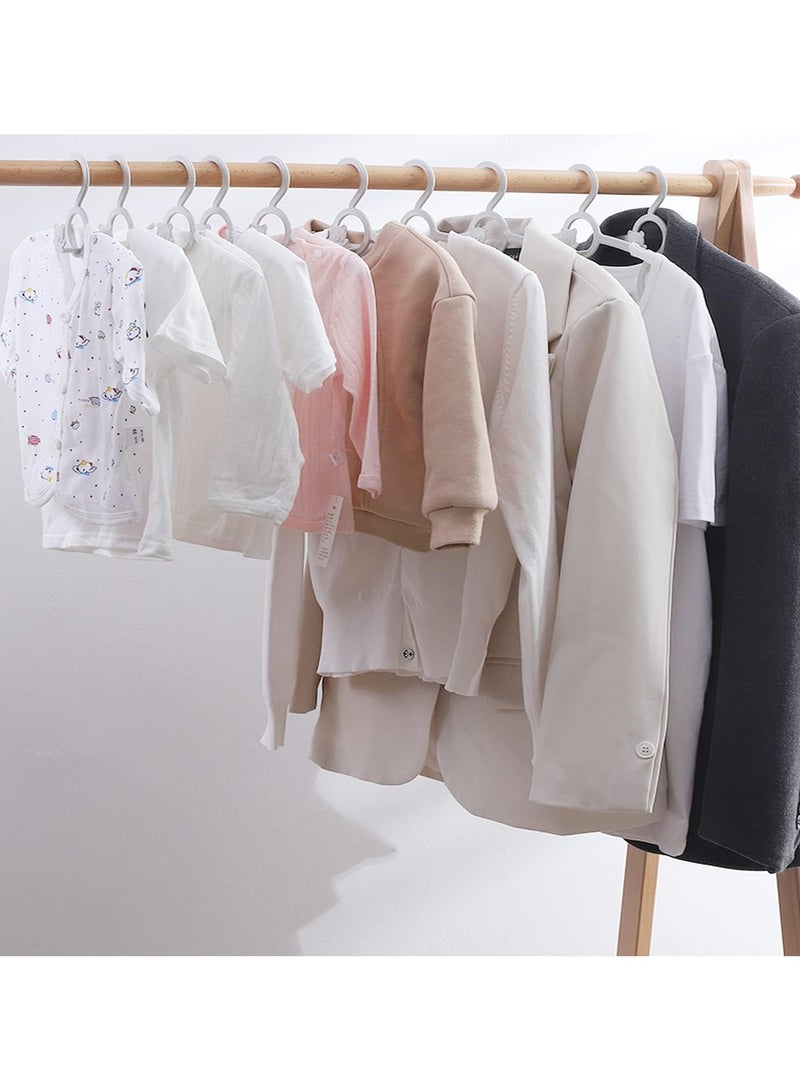 رات سو 50 قطعة من شماعات الملابس البلاستيكية للأطفال لتنظيم خزانة الملابس للأطفال الصغار وتعليق ملابس الأطفال ومعاطف الأطفال. - Image 5