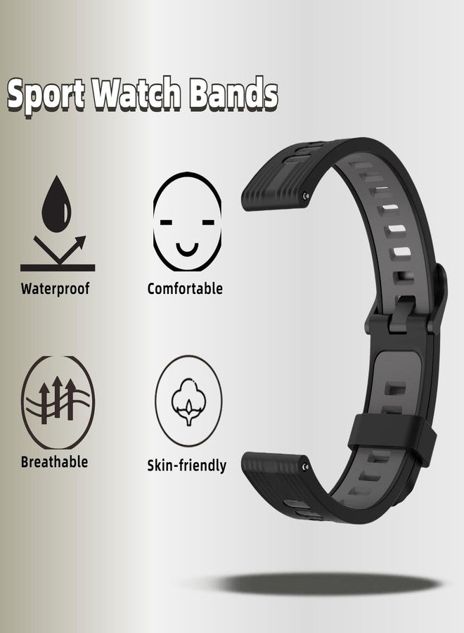 QHBAMD Compatible for Gizmo Watch 3 Watch Band with PC Case, Soft Silicone Breathable Strap for Gizmo 3 (Dark Grey) - Image 3