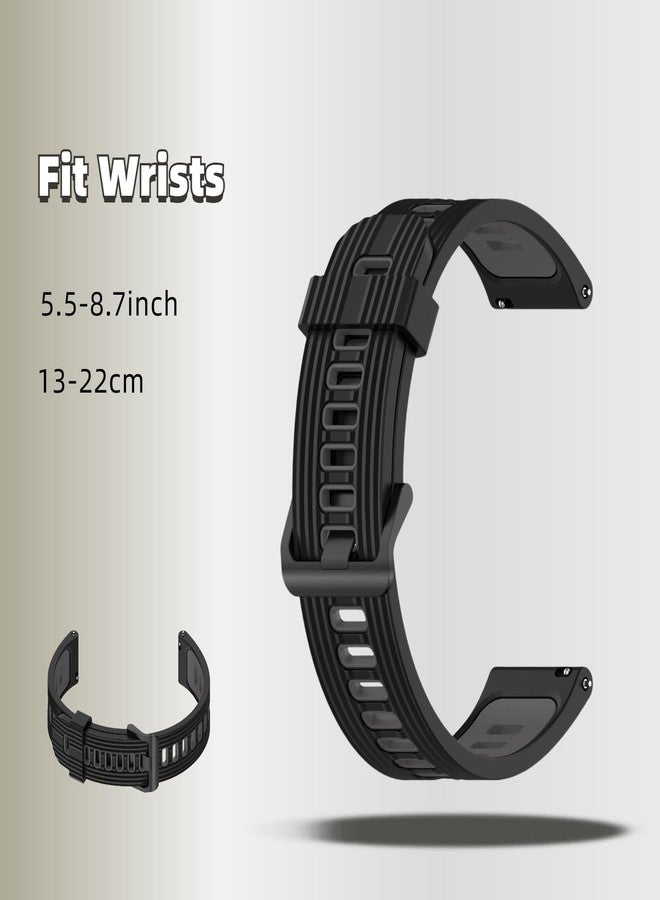 QHBAMD Compatible for Gizmo Watch 3 Watch Band with PC Case, Soft Silicone Breathable Strap for Gizmo 3 (Dark Grey) - Image 4
