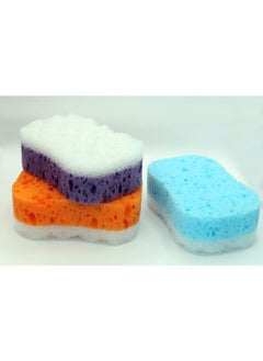 Super Spongex Luxury Bath Sponge pack of 3 Luxury Sponge for glorious bath massage sponge Dual quality sponge one side for a softer feel and another side for exfoliation  - Image 3