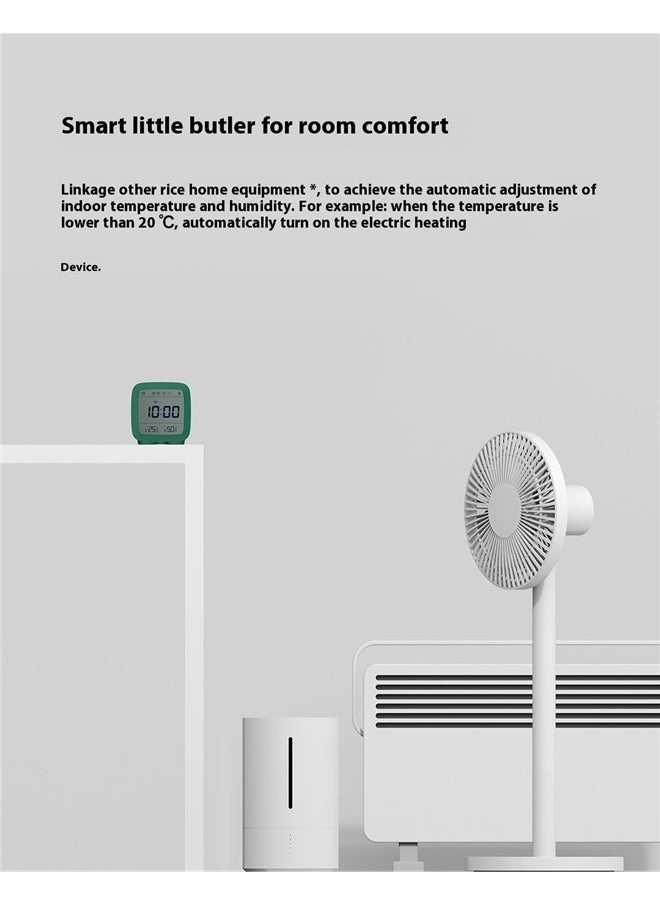 yongsheng LCD Screen Adjustable Nightlight Alarm Clock Green 80.3x41x83mm，Smart Bluetooth Digital Alarm Clock with Multiple Alarms, Battery Operated Small Alarm Clock with Temperature and Humidity Display for Bedroom, Easy Settings Through app  - Image 4