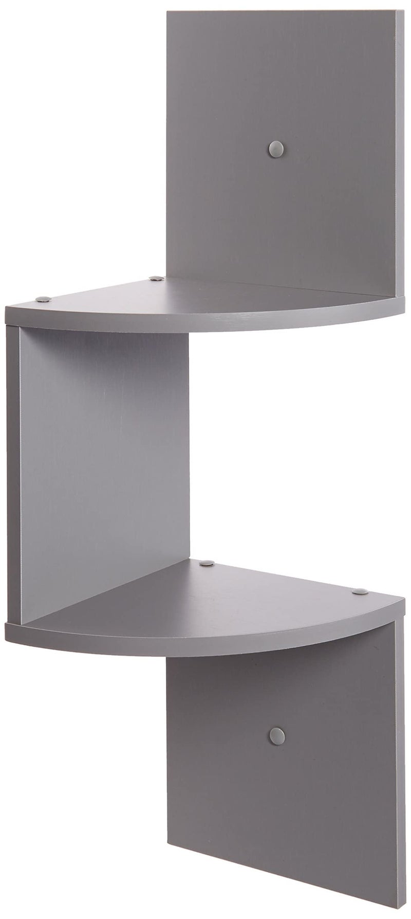 Greenco 2Tier Corner Shelves Natural Finish  Floating WallMounted Home Decor Set  Wall Shelf  Living Room Bedroom Bathroom Office House Cubicle AccessoriesDecorationsStorageOrganizer