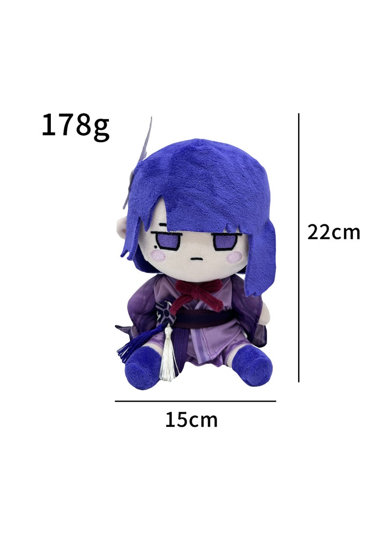general New Yae Miko Dress Up Plush Yae Miko Doll Plush Toy Doll Purple Doll Gift for Family and Friends (23cm)  - Image 2