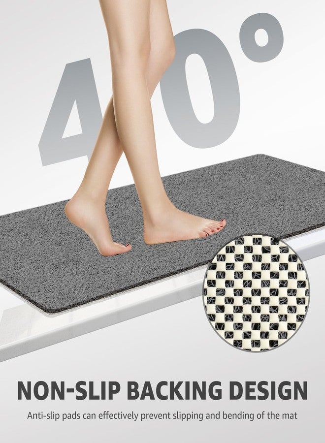 OTHWAY Shower Mat Non Slip Without Suction Cups, Quick Drying Bathtub Mat Non Slip for Shower Bathroom, PVC Loofah Shower Mat for Wet Areas (Grey) - Image 5