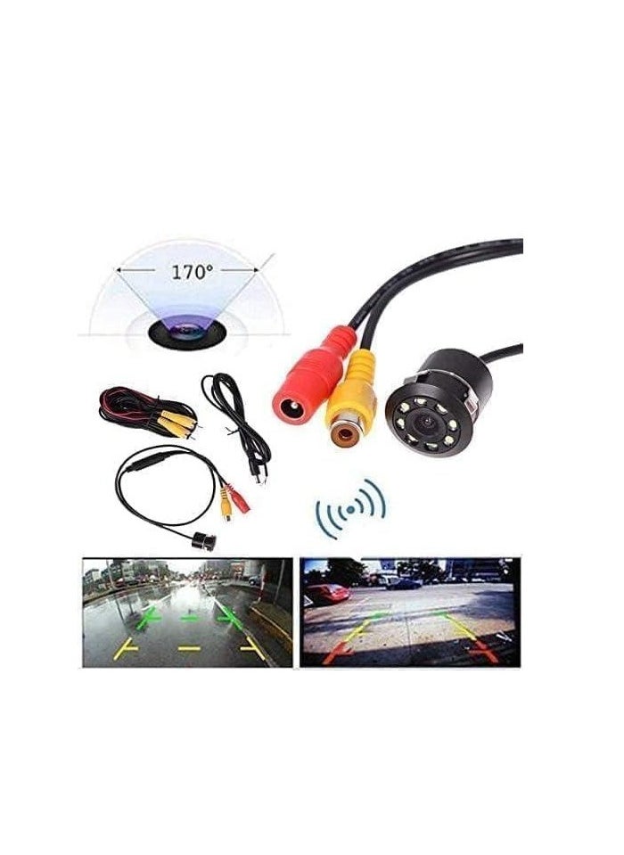 Generic - LED Car Rear View Camera Car Reversing System Camera HD Wide Color View Angle Universal Size Waterproof Design Rear Camera for DVD Player - Image 1