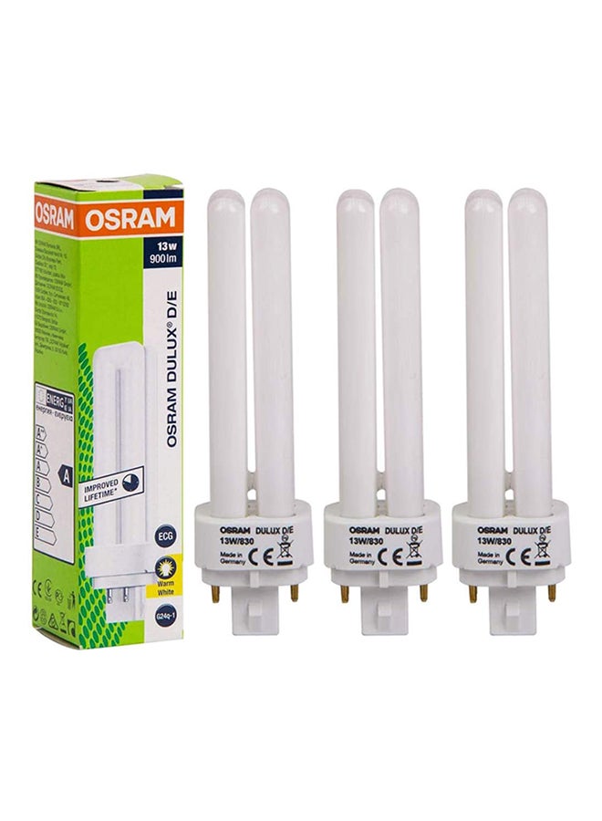 OSRAM 5-Piece Home Decorative High Quality Durable 13 W 4 Pin Day Light CFL Bulb Warm White - Image 2