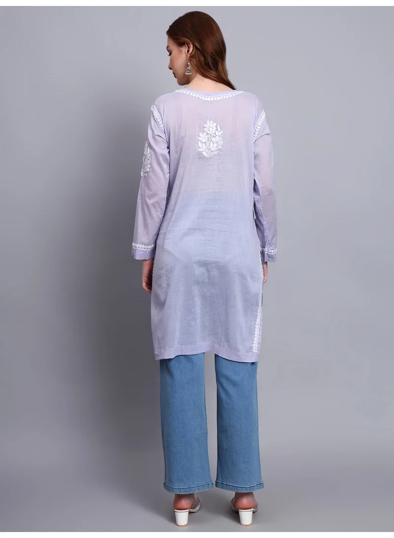 الايا كرتي نسائي مطرز يدوياً شكنكاري من القطن - AL3685