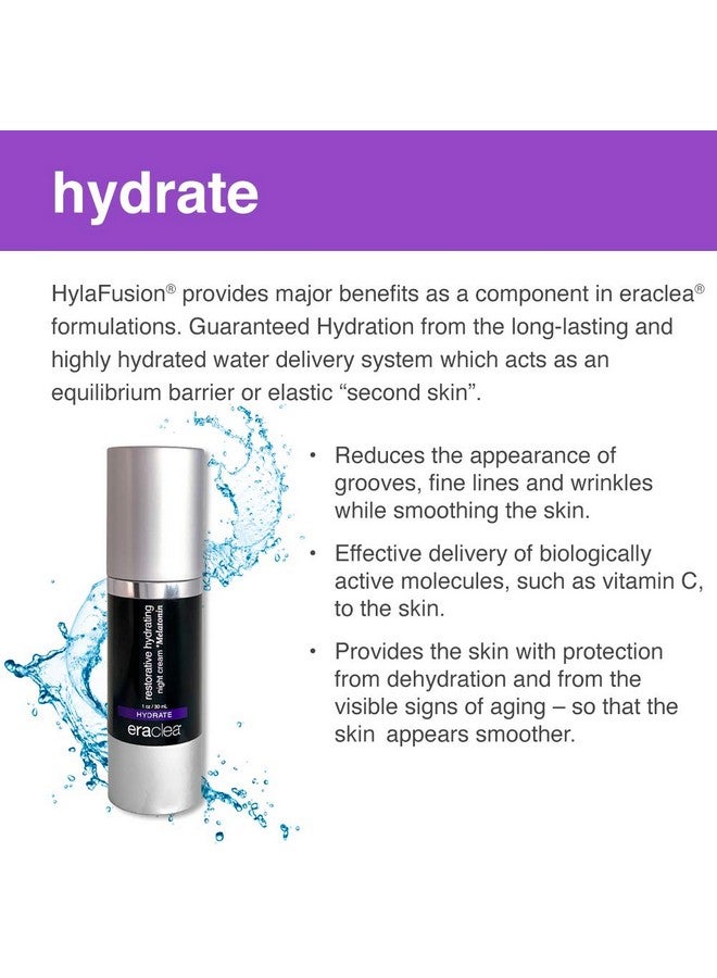 eraclea Hydrating Night Cream +Melatonin Antiaging Night Cream With Hyaluronic Acid Argireline Peptides And Squalane. Improves Skin Radiance Nongreasy And Reduces Wrinkles (1.0 Fl Oz) - Image 5
