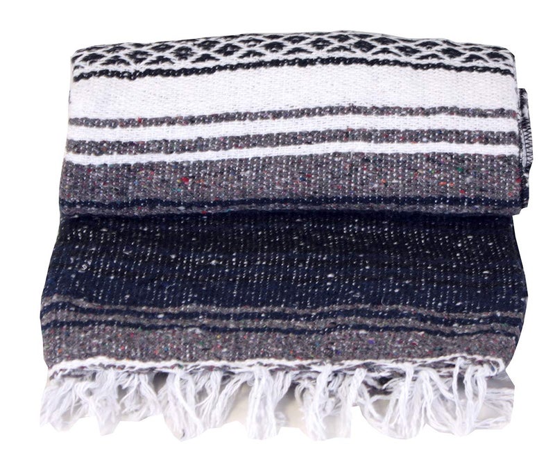 Canyon Creek Authentic Mexican Yoga Falsa Blanket (Dark Blue) - Image 2