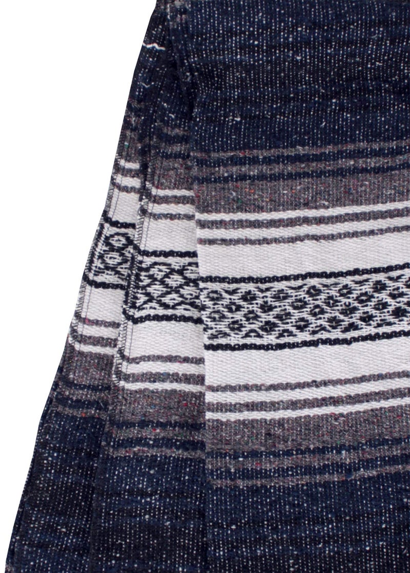 Canyon Creek Authentic Mexican Yoga Falsa Blanket (Dark Blue) - Image 5