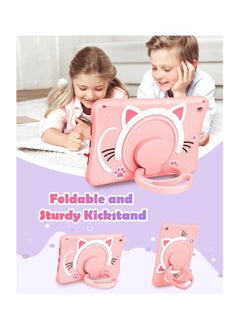 OCTOBER for iPad 9th/8th/7th Generation Case 10.2 Inch Cute Girls Kawaii Cover Girly 3D Cat Cartoon Women with Rotating Handle Stand u0026 Strap Soft Silicone Funda for Apple iPad Cases 9th/8th/7th Gen  - Image 5