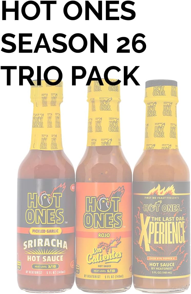 HOT ONES مجموعة تحدي صلصة هوت وانز - ثلاثي الموسم 26 - مكونات طبيعية - زجاجات 5 أونصات سائلة (3 عبوات) - Image 2