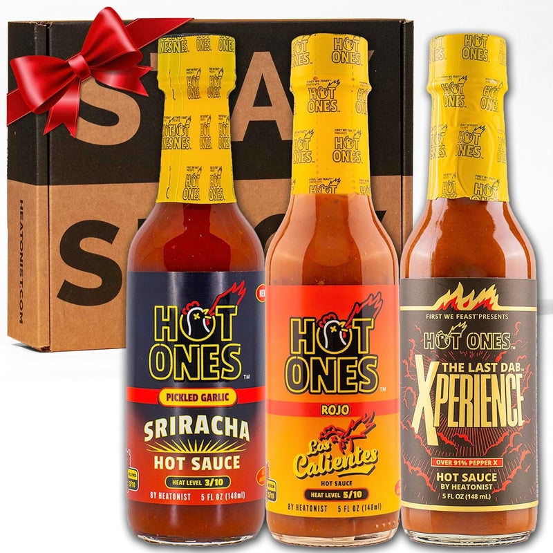 HOT ONES مجموعة تحدي صلصة هوت وانز - ثلاثي الموسم 26 - مكونات طبيعية - زجاجات 5 أونصات سائلة (3 عبوات) - Image 1