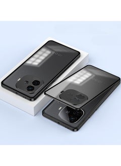 General Case Compatible Vivo iQOO Z9 Turbo (5G), Single Side Snap Case with Metal Frame and Translucent Frosted Back, Metal Drop Protection Case  - Image 1