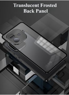 General Case Compatible Vivo iQOO Z9 Turbo (5G), Single Side Snap Case with Metal Frame and Translucent Frosted Back, Metal Drop Protection Case  - Image 3
