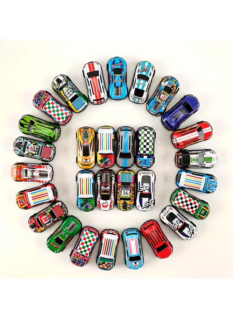 LIXADA 20pcs Metal Toy Car Set with Ramp Function and Storage Box - Assorted Colors, Ideal Gift for Boys and Girls Ages 3+, Perfect for Birthday, School Day, Special Festival Gift (Toy Cars Random Color)  - Image 1