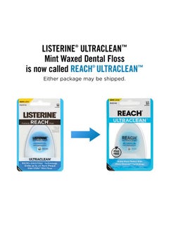 REACH Waxed Mint Dental Floss Effective Plaque Removal Teeth & Gum Protection Shredresistant For Thoroughly Clean In Tight Area Pfas Free 30 Yards 1 Pack  - Image 2