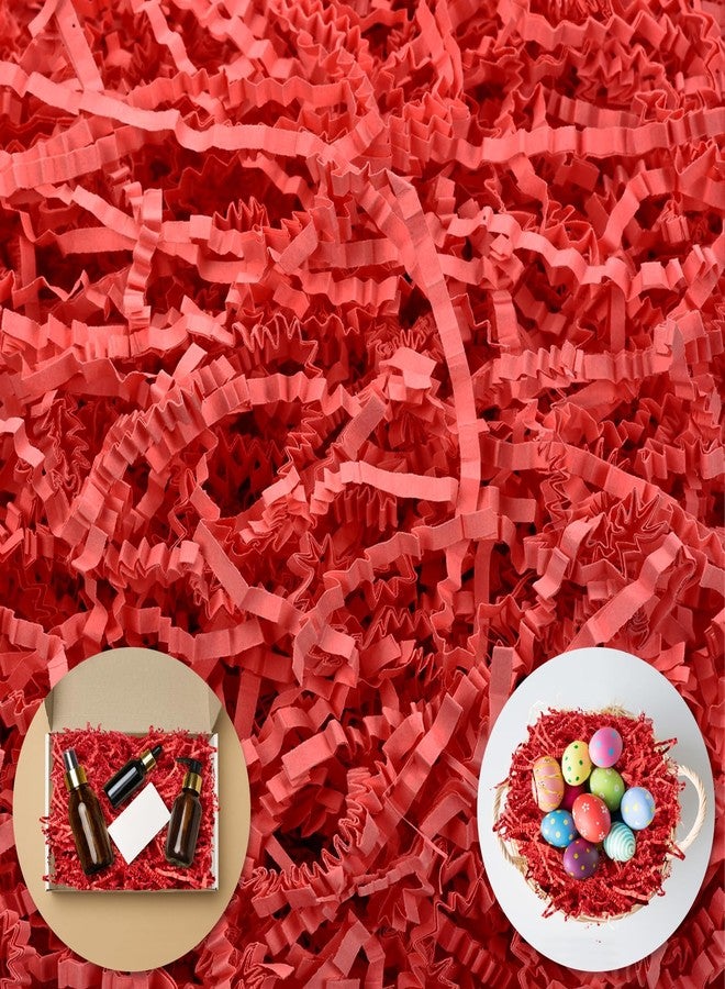 Darfukei Crinkle Paper Filler, Valentine's Day Shredded Paper For Gift Baskets 1/2LB (8 oz) Red for New Year's gift Baskets Grass, Crinkle Cut Papers Shred For Birthdays, Weddings,Boxes Bags, Basket - Image 1