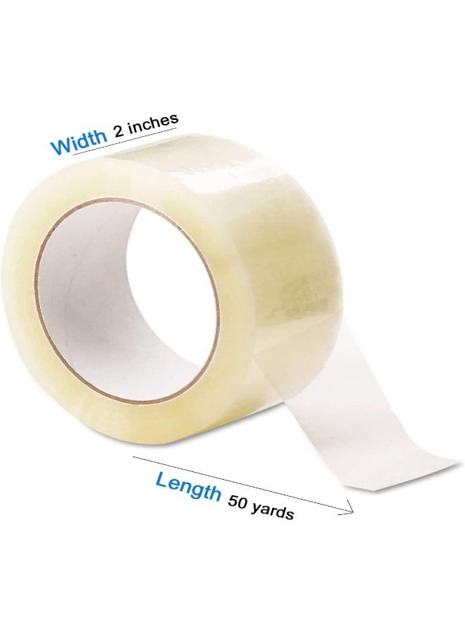 Biella Clear Packing Tape 2Inch X 50Yard - Transparent Packaging Tape Roll For Home, Office, Carton Sealing And Storage - Image 2