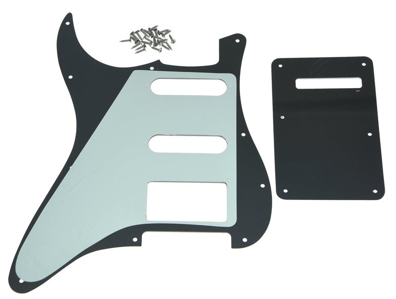 KAISH 11 Hole ST/Strat Style HSS Pickguard with ST Back Plate Tremolo Trem Cover for USA/Mexico Stratocaster/Strat Abalone Pearl - Image 2