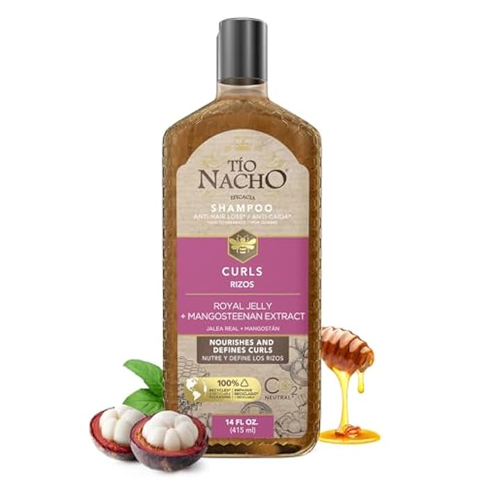 Tio Nacho Curls Shampoo for Curly Hair with Royal Jelly and Mangosteen, Moisturizing and Frizz Control Shampoo that Nourishes and Defines Curls, Natural Hair Care for Wavy or Dry Hair, 14 fl oz - Image 1