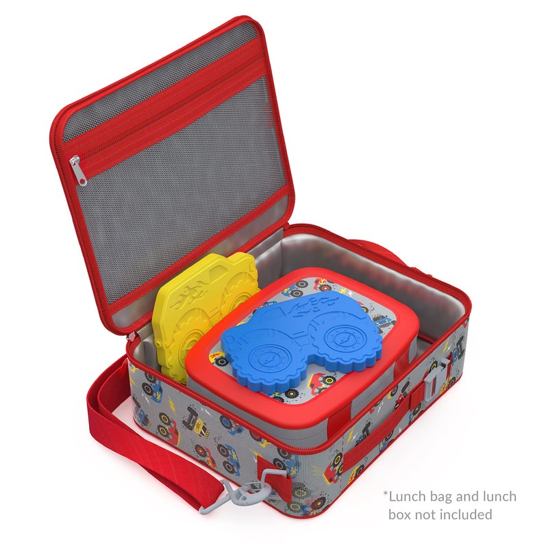 Bentgo Buddies Reusable Ice Packs - Slim Ice Packs for Lunch Boxes, Lunch Bags, and Coolers - Multicolored 4-Pack (Truck) - Image 3