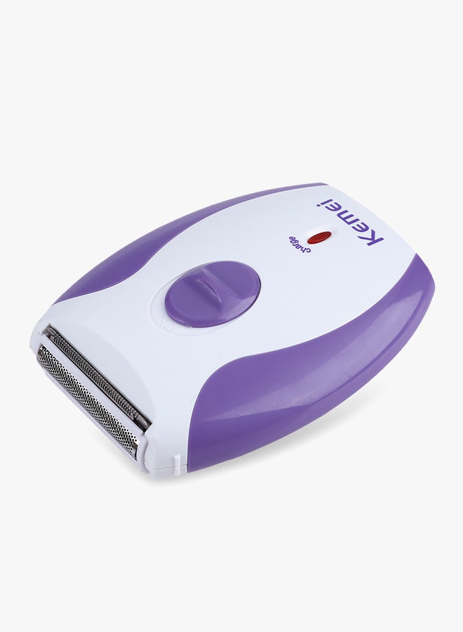 NIBEMINENT Electric Hair Remover Shaver White/Purple - Image 3