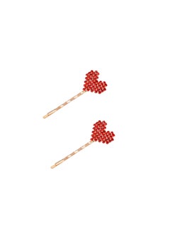 BinaryABC BinaryABC Red Love Heart Bobby PinHeart Shaped Hair Clips HairpinsValentines Day Gift2Pcs 