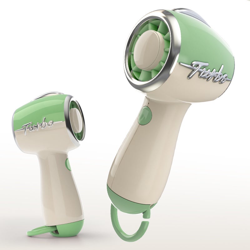 New Retro Turbo High-Speed Handheld Fan - Ultra-Powerful Mini USB Rechargeable Portable