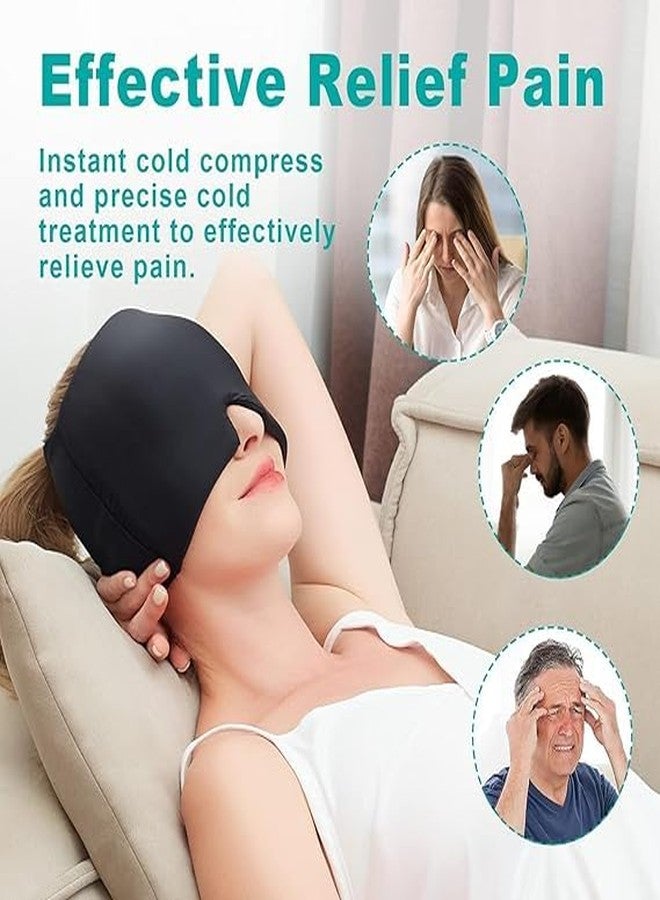 Vibevessel Migraine Relief Cap, Cooling Gel Hat, Soothing Headache Ice Pack Mask Products, Face Cold Compress Head Wrap for Tension & Stress (Headache Relief Hat for Migraine Cap) - Image 3