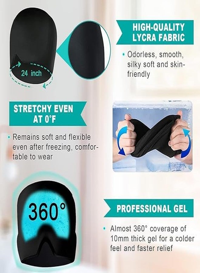 Vibevessel Migraine Relief Cap, Cooling Gel Hat, Soothing Headache Ice Pack Mask Products, Face Cold Compress Head Wrap for Tension & Stress (Headache Relief Hat for Migraine Cap) - Image 4