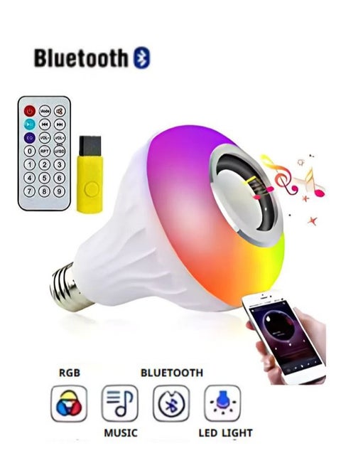 Disco Light with Bluetooth Speaker, USB Flash and Remote Control Multi-Color