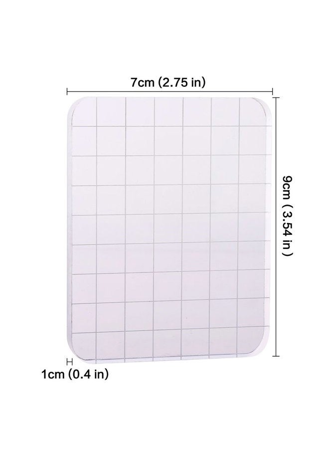 CCINEE Clear Stamp Block Transparent Acrylic Block with Grid and Grip for Stamping Scrapbooking Craft Making - Image 2