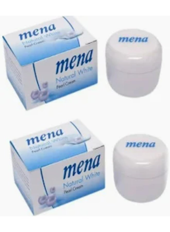 كريم مينا الطبيعي باللؤلؤ الأبيض