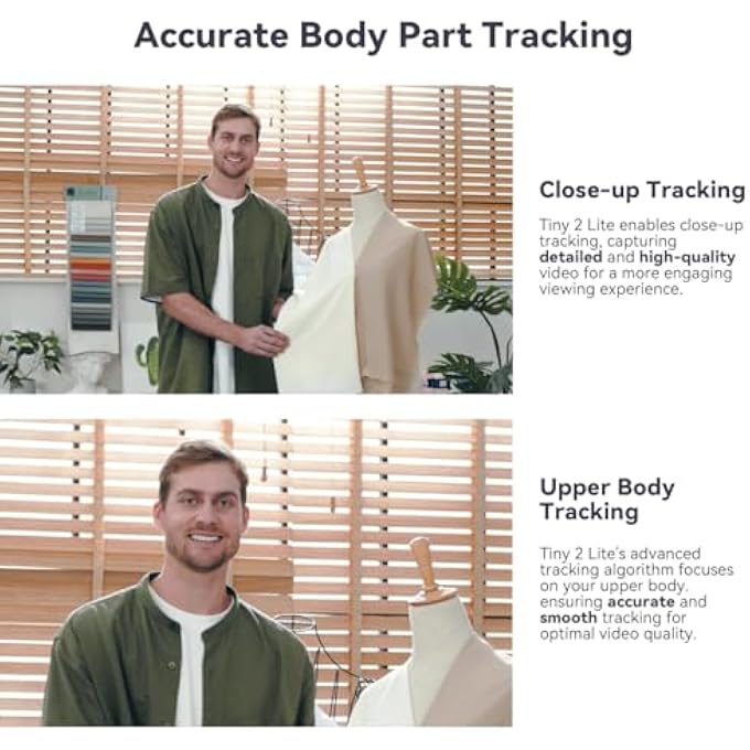 rayihni TINY 2 LITE AI-POWERED 4K UHD PTZ WEBCAM,1/2" CMOS 4X DIGITAL ZOOM AI AUTO TRACKING WITH AUTO ZOOM GESTURE CONTROL 2.0, LIVESTREAM FOR GAME/MEETING/ONLINE EDUCATE, W MINI TRIPOD - Image 3