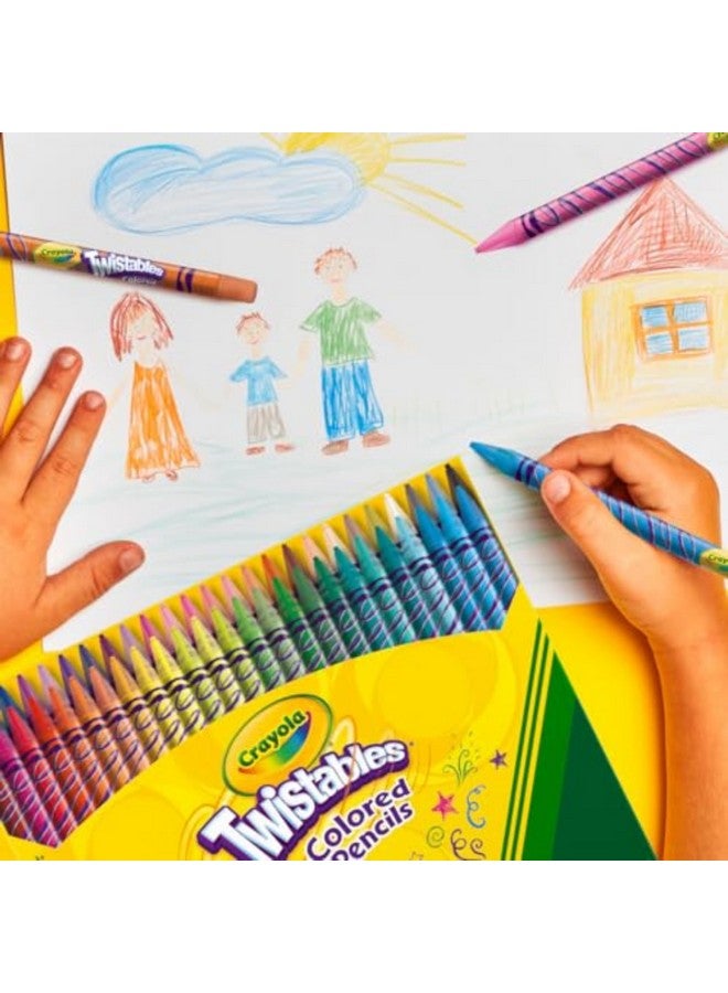 Crayola Twistables Colored Pencil Set (50ct), No Sharpen Colored Pencils For Kids Coloring Books, Drawing & Sketching Supplies, Travel Essential, 4+ - Image 5