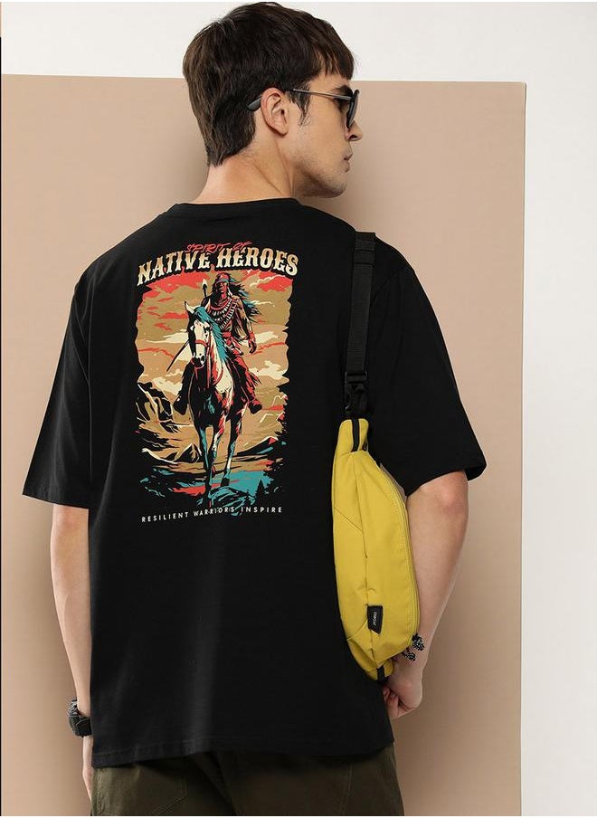Difference of Opinion Oversized Drop-Shoulder Graphic Print T-Shirt by Styli  - Image 1