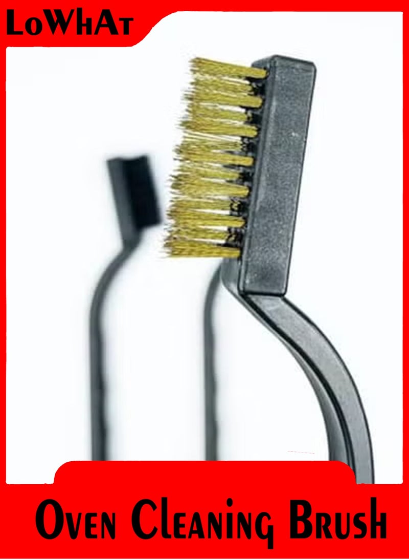 LOWHAT 3 Piece Oven Cleaning Brush, Set of Three Home Gas Stove Cleaning Brushes Made of Brass, Nylon and Stainless Steel - Image 4