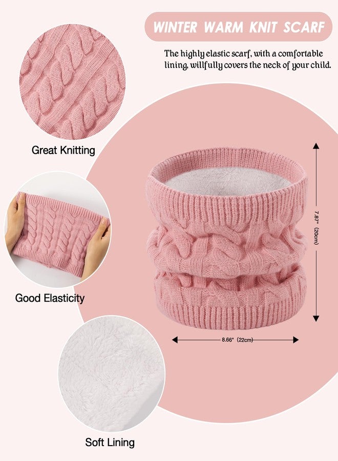 Clothclose Kids Winter Hat Gloves Scarf Set - Knitted Kids Scarf Hat and Gloves for Girls 9-15 Years, Neck Warmer Thick Lining Kid Beanie Winter Set Themed - Image 2