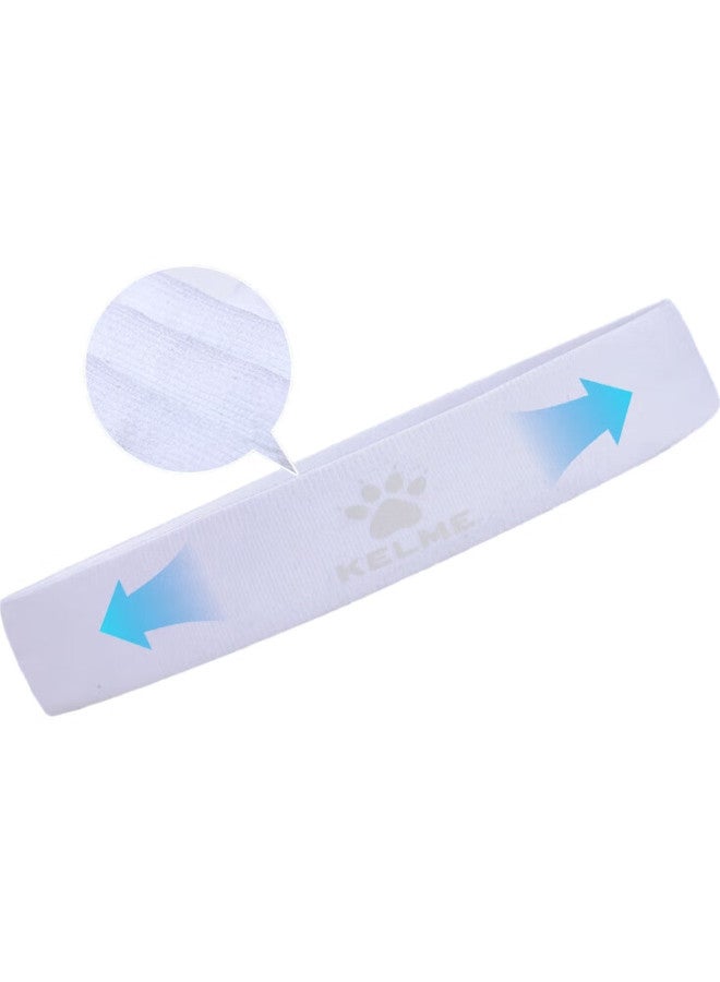 KELME Sports Sweatband Headband For Men And Women, Sweat-Absorbing Band For Basketball Running, Anti-Sweat Headband Hair Tie, White, One Size Fits All - Image 1