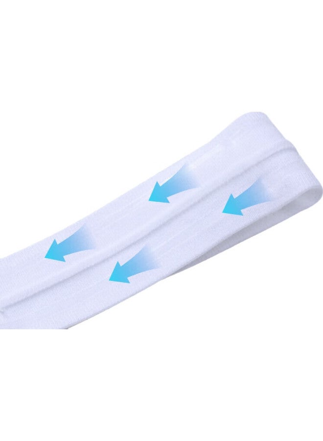 KELME Sports Sweatband Headband For Men And Women, Sweat-Absorbing Band For Basketball Running, Anti-Sweat Headband Hair Tie, White, One Size Fits All - Image 2