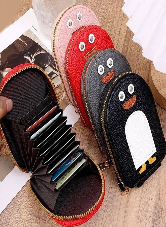 BuntyChiku Cute Penguins PU Credit Card Holder, Cute Penguins Wallet with 11 Card Slots PU Credit Card Coin Wallet Women's Leather Credit Card Holder Women's Credit Card Holder (Multi) - Image 4