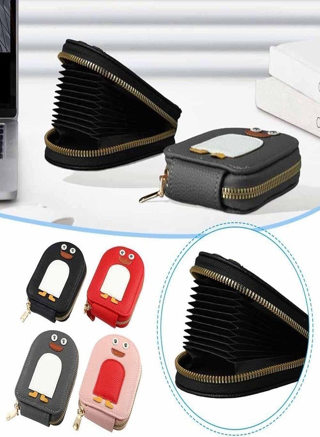 BuntyChiku Cute Penguins PU Credit Card Holder, Cute Penguins Wallet with 11 Card Slots PU Credit Card Coin Wallet Women's Leather Credit Card Holder Women's Credit Card Holder (Multi) - Image 3
