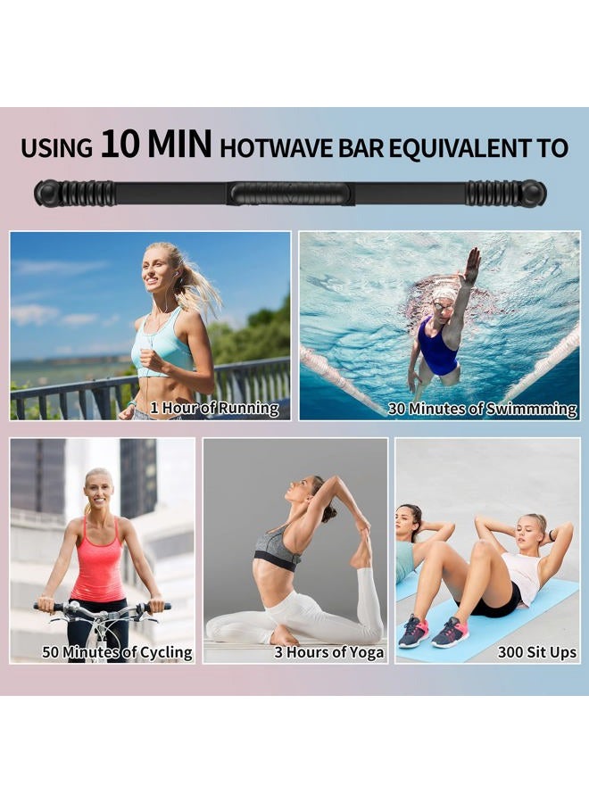 Hot Wave Hotwave Elastic Fitness Bar, Shoulder Physical Therapy, Total Body Fat Burning Bar, Core Strength Training Equipment Patented Product. - Image 4